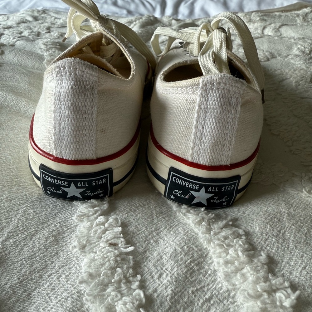 Converse White Sneakers with Red Accents - Picture 11 of 12